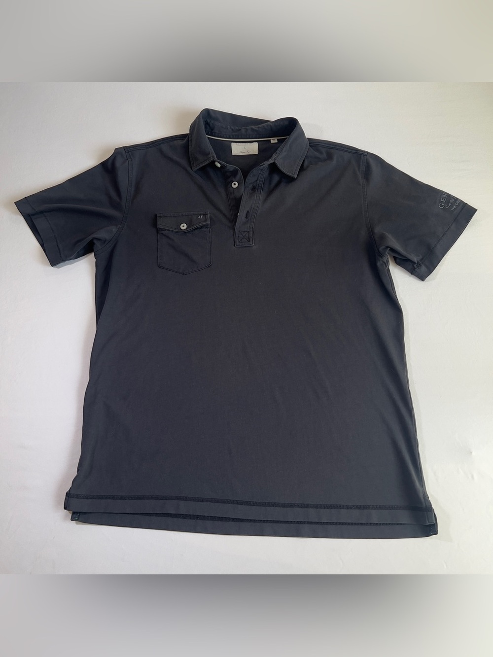 Linksoul Men's Short Sleeve Polo in Charcoal Black